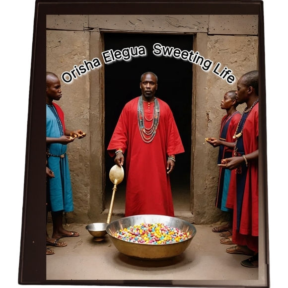 Handmade Other - Orisha Elegua A.I. Printed in A Frame 8x10